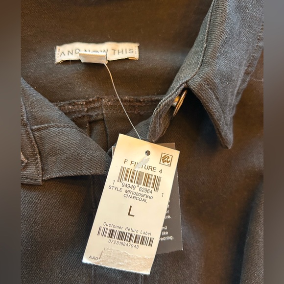 AND NOW THIS Woman’s denim jacket. Size Large - Picture 3 of 5